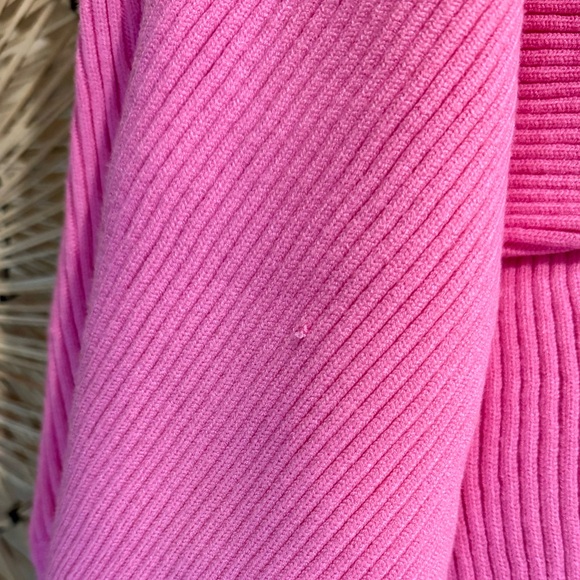 ZARA Bubblegum Pink Matching Crop Turtleneck Skirt Knit Set - Picture 9 of 10